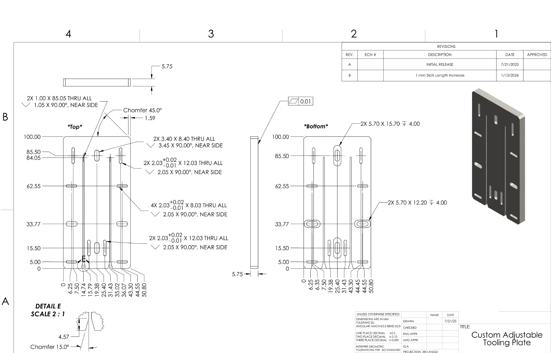CUSTOM ADJ. TOOLIN PLATE